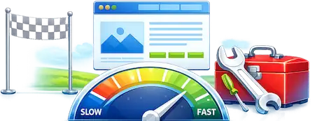 A racing track finish line.